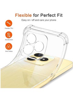 ماركة غير محددة Case Compatible with Realme C63, Clear Case Four Corners Full Body Protection TPU Anti-Yellow Phone Cover - Clear  - Image 5