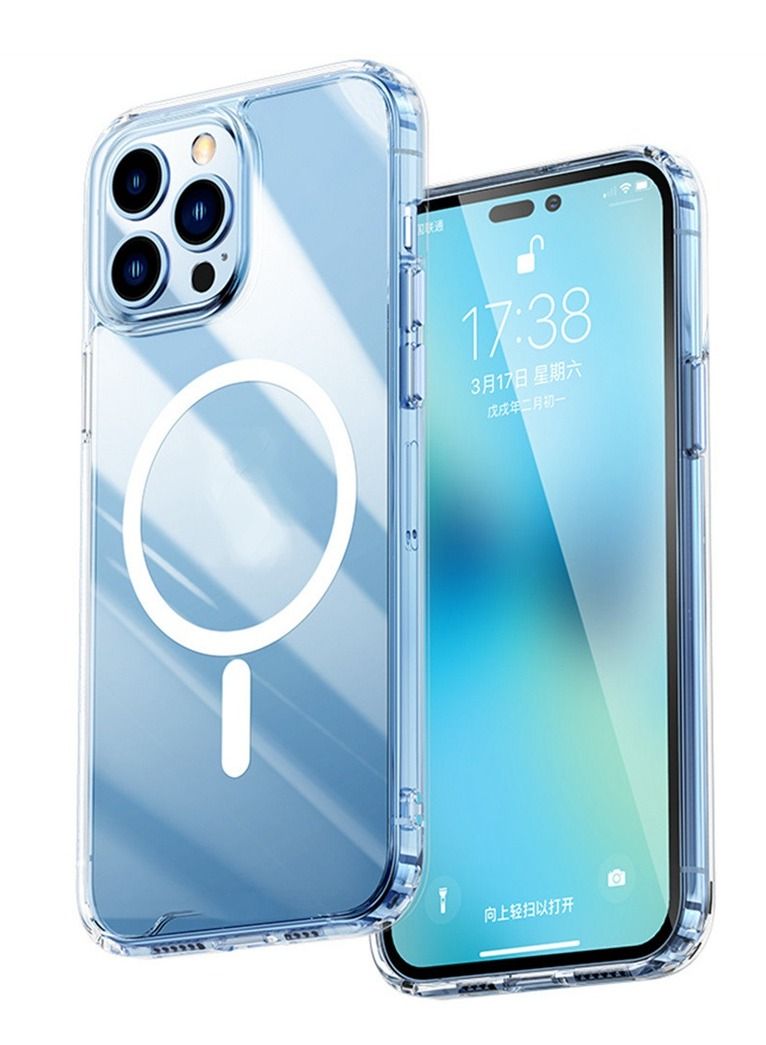 Houmt iPhone 14 Pro Magsafe Case Cover Slim Thin Magnetic Case  Shock Absorption Anti-Drop Crystal Clear Case Compatible with iPhone 14 Pro Case - Image 1