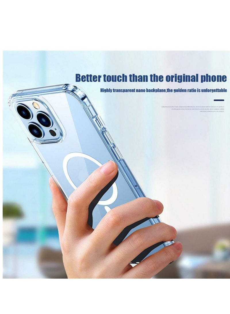 Houmt iPhone 14 Pro Magsafe Case Cover Slim Thin Magnetic Case  Shock Absorption Anti-Drop Crystal Clear Case Compatible with iPhone 14 Pro Case - Image 4
