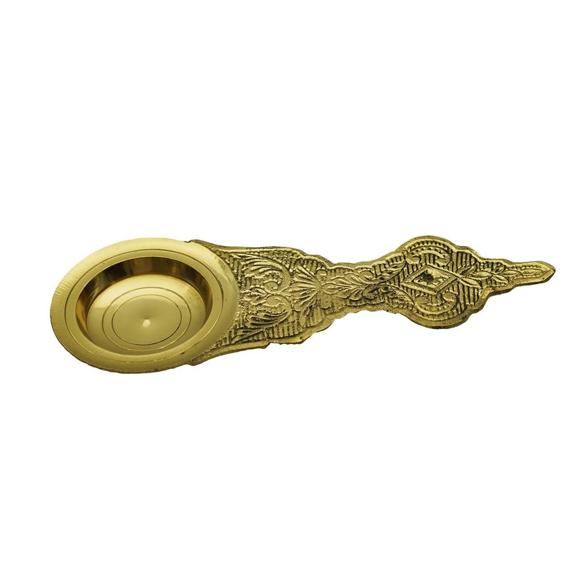 Puja N Pujari Puja N Pujari Brass Pooja Camphor Aarti StandHolder for Pooja Mandir 6 Inches  - Image 2