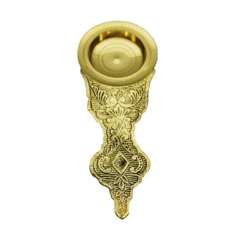 Puja N Pujari Puja N Pujari Brass Pooja Camphor Aarti StandHolder for Pooja Mandir 6 Inches  - Image 5