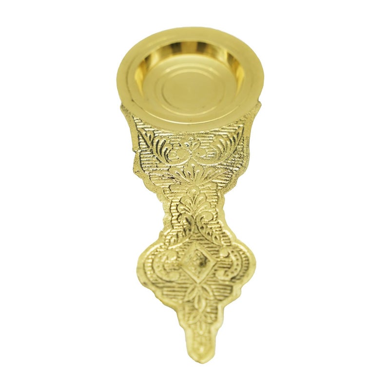 Puja N Pujari Puja N Pujari Brass Pooja Camphor Aarti StandHolder for Pooja Mandir 6 Inches  - Image 3