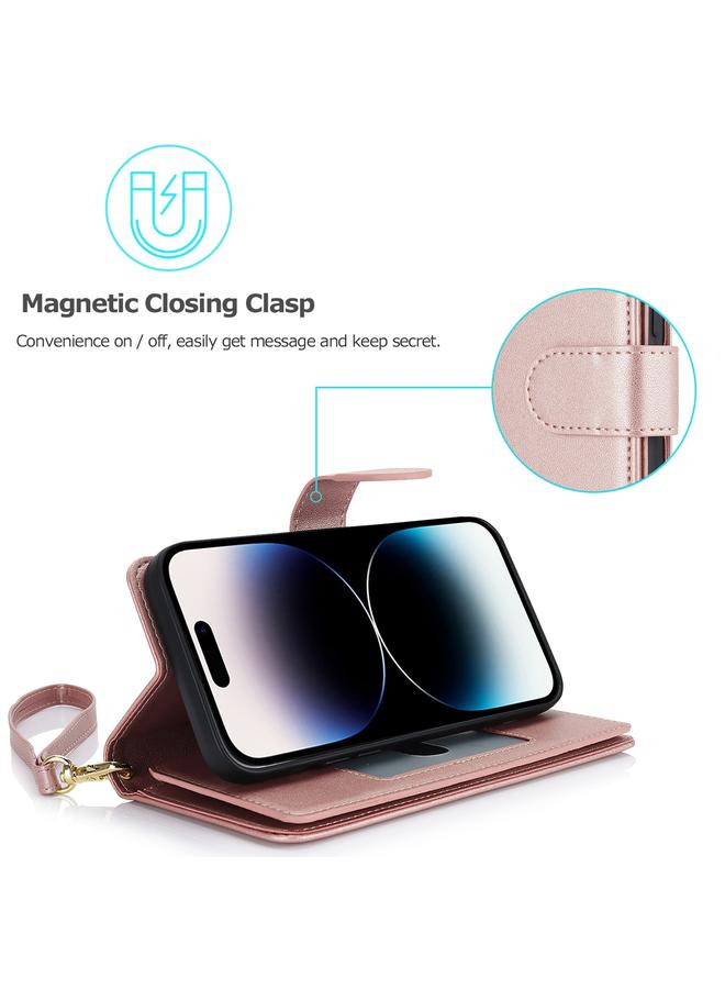 Zaboon Case For iPhone 11 Pro Max Multi-Card Wallet RFID Leather Phone Case - Image 4