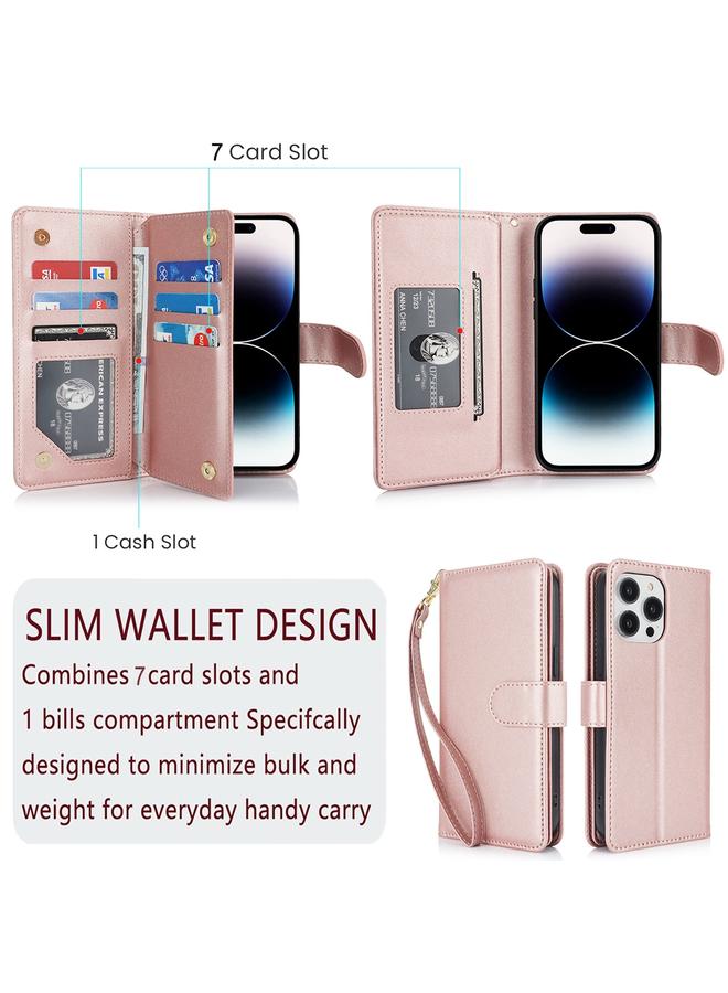 Zaboon Case For iPhone 11 Pro Max Multi-Card Wallet RFID Leather Phone Case - Image 5