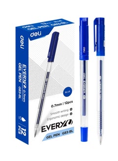 Deli 12-Piece Every Gel Ink Pen 0.7mm Tip Blue Ink  - Image 1