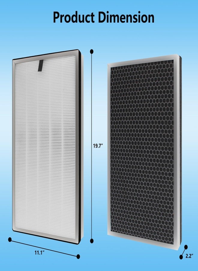 BesReyDa 112 Replacement Filter Compatible with MA Series 112 V2.0 Air Purifier, 3-in-1 H13 Filtration True HEPA Activated Carbon Filter, (2 Pack) - Image 4