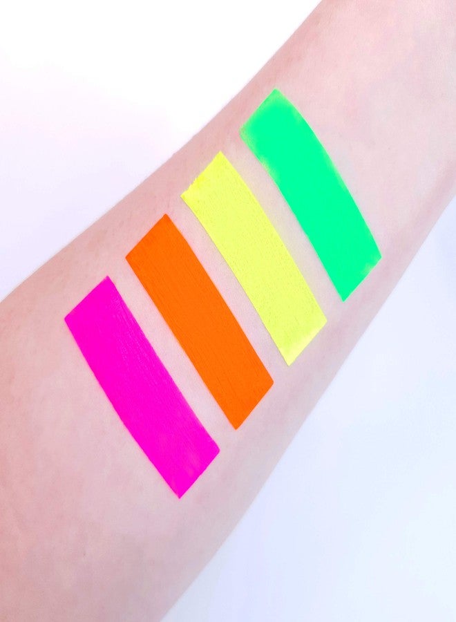 UV Glow Blacklight Face and Body Paint 0.34oz - Neon Fluorescent (0.34 Fl Oz (Pack of 4)) - Image 2