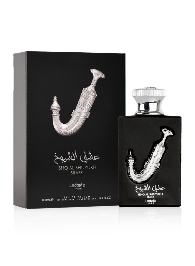 Eishq alshuyukh Silver by Lattafa "Pride" for Men - Eau de Parfum - 100ml