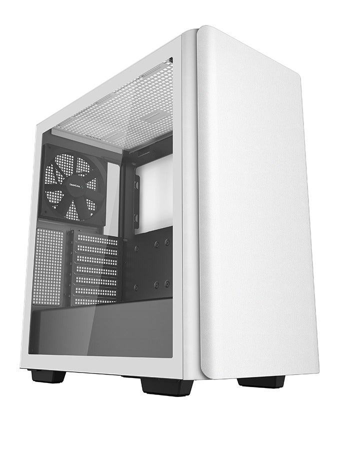 DEEPCOOL CK500 WH Mid-Tower ATX Case, Tempered Glass Side Panel, 2×140mm Fans Included, Supports E-ATX/ATX/mATX/ITX, Front USB-C 3.1 Gen1, 360mm Radiator Support, 380mm GPU Clearance, Tool-Free 3.5” HDD + 2.5” SSD Bays, Anti-Sag GPU Bracket, Magnetic Dust Filters, White | R-CK500-WHNNE2-G-1  - Image 1