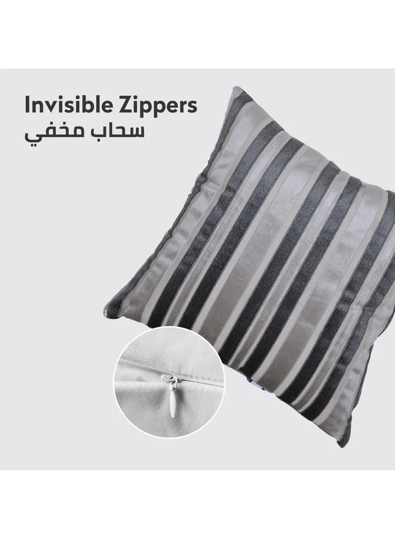 Donetella Cushion Cover,45X45 Cm (18X18 inch) 1-Pcs Decorative Throw Pillowcases Without Filler With Beautiful Abstract Art For Sofa Bed Living Room And Couch, Pale Sky