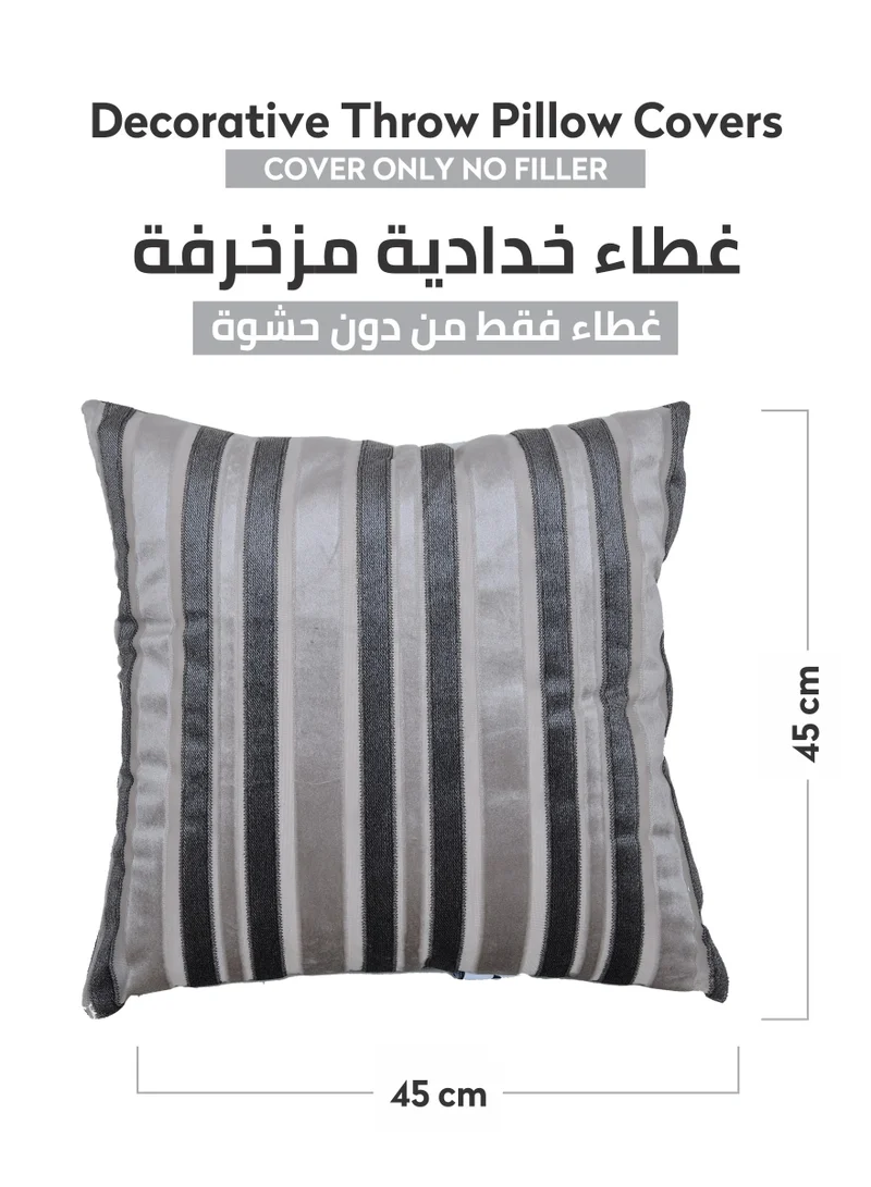 Donetella Cushion Cover,45X45 Cm (18X18 inch) 1-Pcs Decorative Throw Pillowcases Without Filler With Beautiful Abstract Art For Sofa Bed Living Room And Couch, Pale Sky