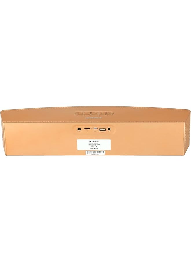 Olsenmark - Portable Wireless Speaker Powerful Bass Bluetooth Speaker 5.0 With Light Bt Call Usb Tf Fm Aux Top Mounted Controls Ideal For Parties Movies Playing Games And More 2 Years - Image 1