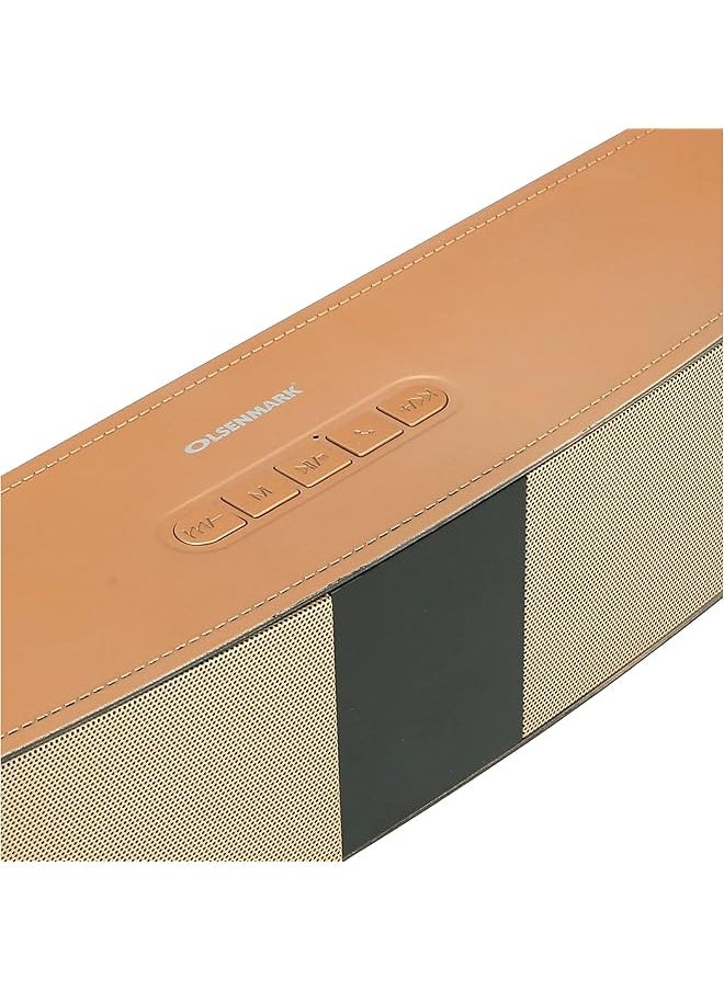 Olsenmark - Portable Wireless Speaker Powerful Bass Bluetooth Speaker 5.0 With Light Bt Call Usb Tf Fm Aux Top Mounted Controls Ideal For Parties Movies Playing Games And More 2 Years - Image 1