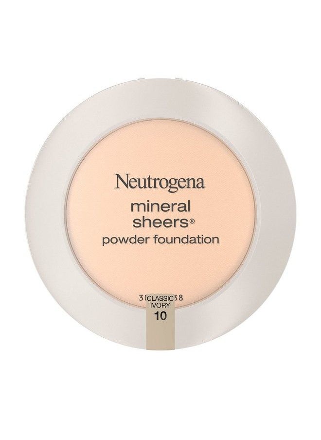 Neutrogena Mineral Sheers Compact Powder Foundation Lightweight & Oilfree Mineral Foundation Fragrancefree Classic Ivory 10.34 Oz (Pack Of 2)  - Image 3
