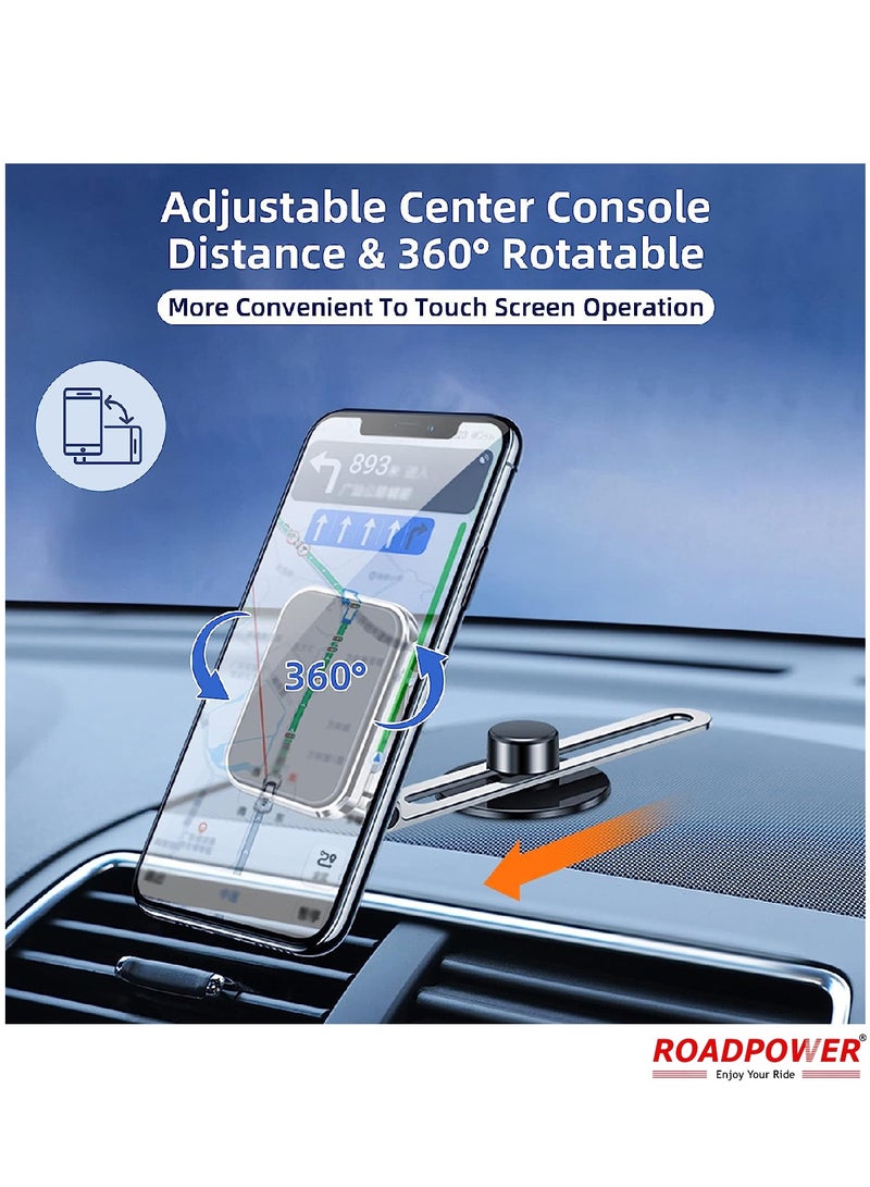RoadPower Phone Holder Car Mount Stand 360 Rotation Foldable Magnetic Dashboard Universal - Image 2
