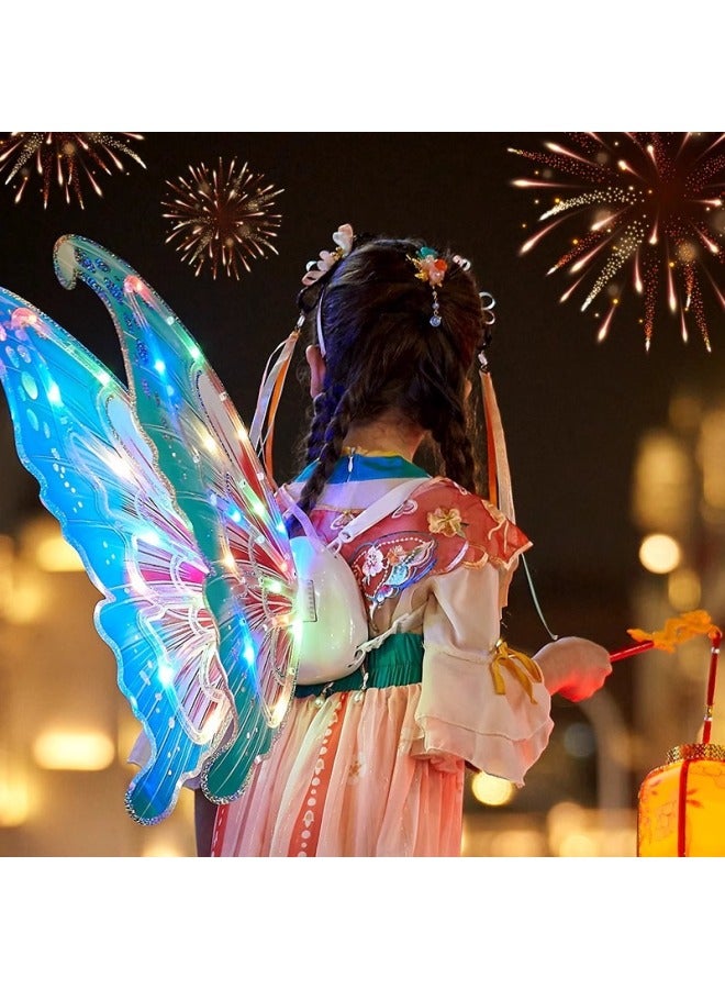 National Tide Glow Butterfly Wings Fairy Children's Electric Backwear Children's Toy Gift Princess Style-Color:W3 High Configuration With Remote Control | National Trend Electric Wings [gift Box]  - Image 4