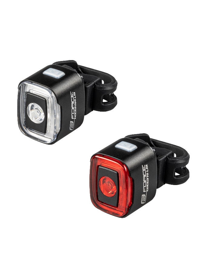 FORCE blinking lightset FLEA USB front wh+rear red - Image 1