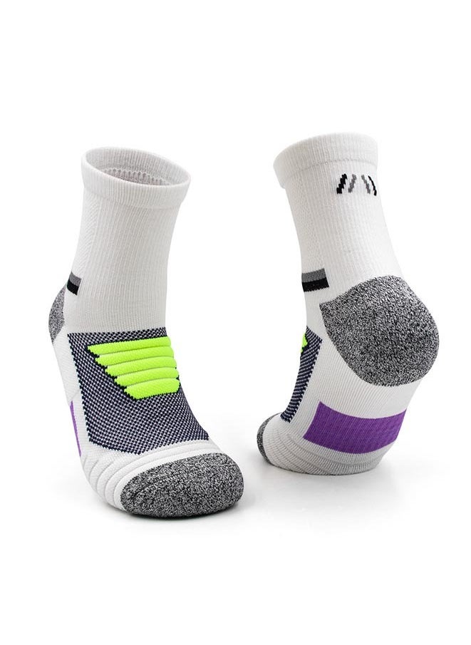 Muyixin - 3 Pairs Basketball Socks for Men Running Training Boys Compression Cotton Sock Men's Athletic Crew Socks Performance Thick Cushioned Sport Lightweight and Breathable - Image 1