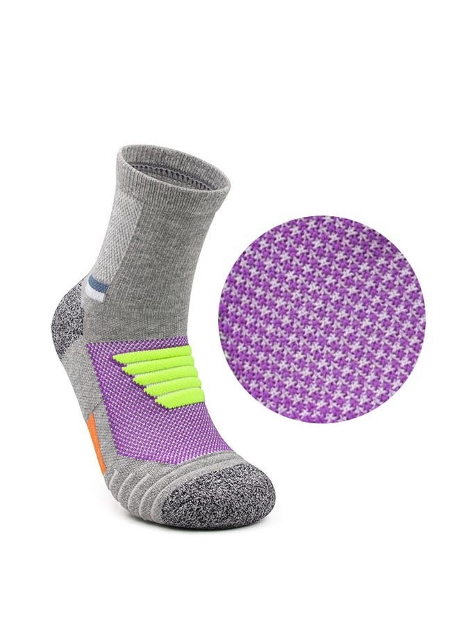 Muyixin - 3 Pairs Basketball Socks for Men Running Training Boys Compression Cotton Sock Men's Athletic Crew Socks Performance Thick Cushioned Sport Lightweight and Breathable - Image 1