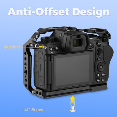 Leftfoto Camera Cage for Nikon Z6III/Z5/Z6/Z7/Z6II/Z7II,Camera Protection Frame Rig with Arca Base,Video Cage for Vlog Video Shooting - Image 3