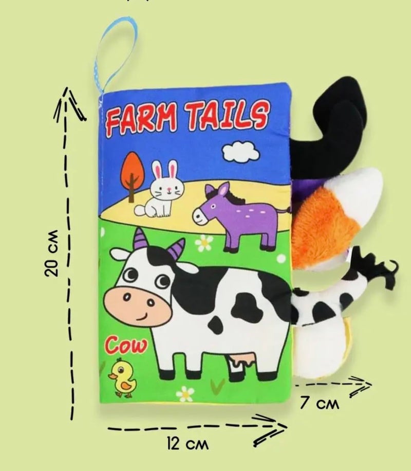 BeFunky Baby Fabric Book, Soft 3D Picture and Crinkle Sensory Toy for 0-12 Months, Montessori Learning for Boys and Girls (Cow), Multicolor - Image 1