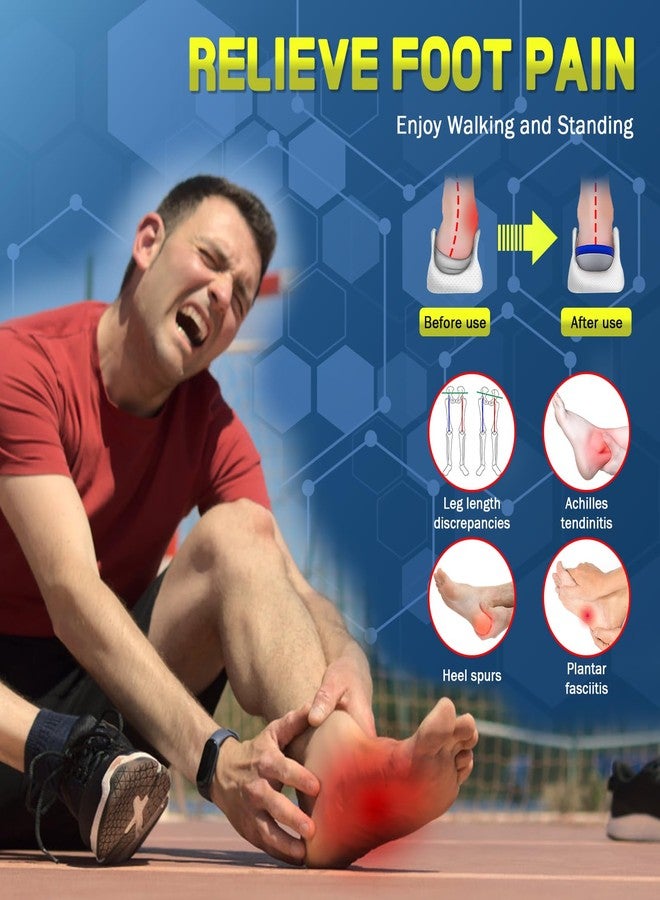 ايلاكا نعال أيلكا الجل لزيادة الطول، زوج واحد، وسادات امتصاص الصدمات للكعب، حشوات أحذية لرفع الطول للرجال والنساء - Image 3