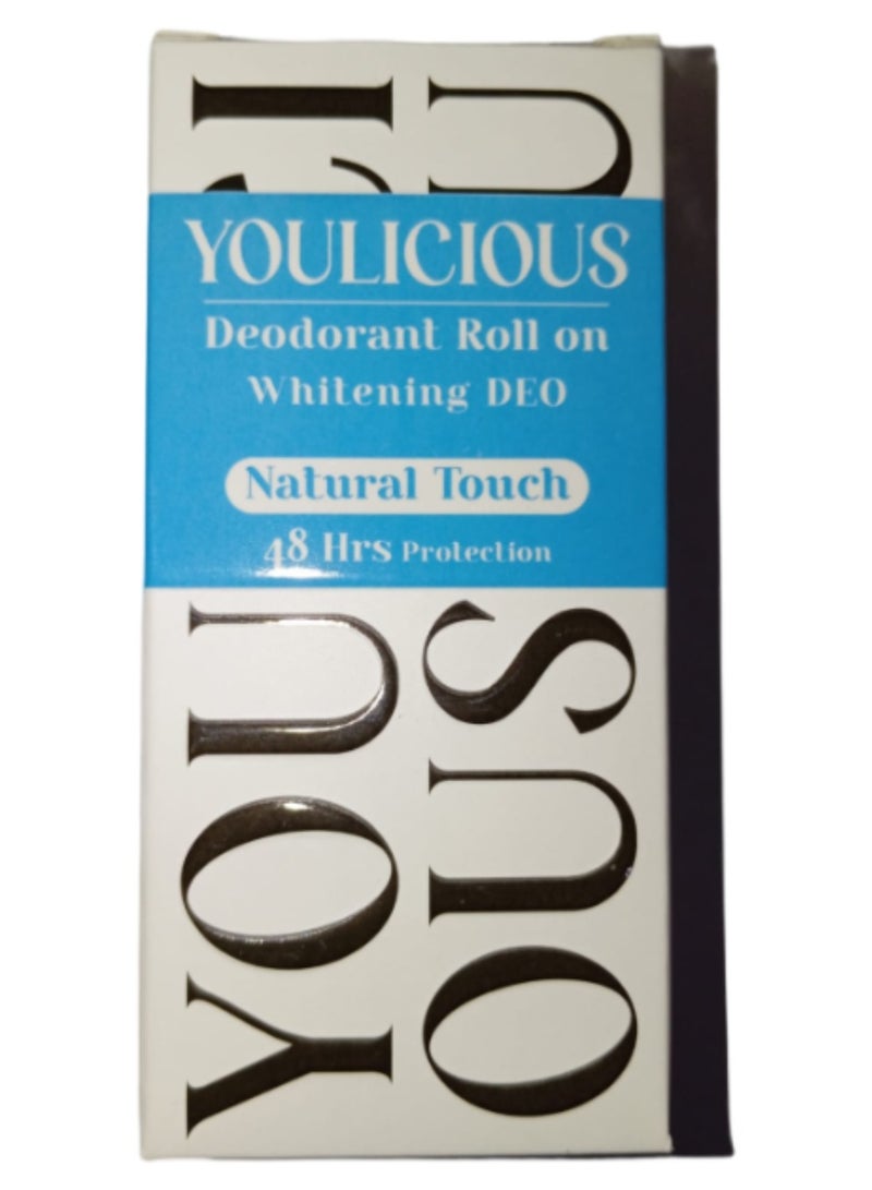 Youlicious YOULICIOUS Deodorant Roll on Whitening DEO Natural Touch 48 Hrs Protection