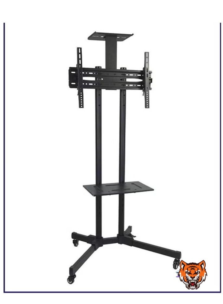 TIGER حامل تلفاز كمبيوتر قابل للتعديل بالكامل لشاشة واحدة مع عجلات - قاعدة متحركة لشاشات LCD من 32” إلى 65”، دوران 360°، متوافق مع VESA - Image 2