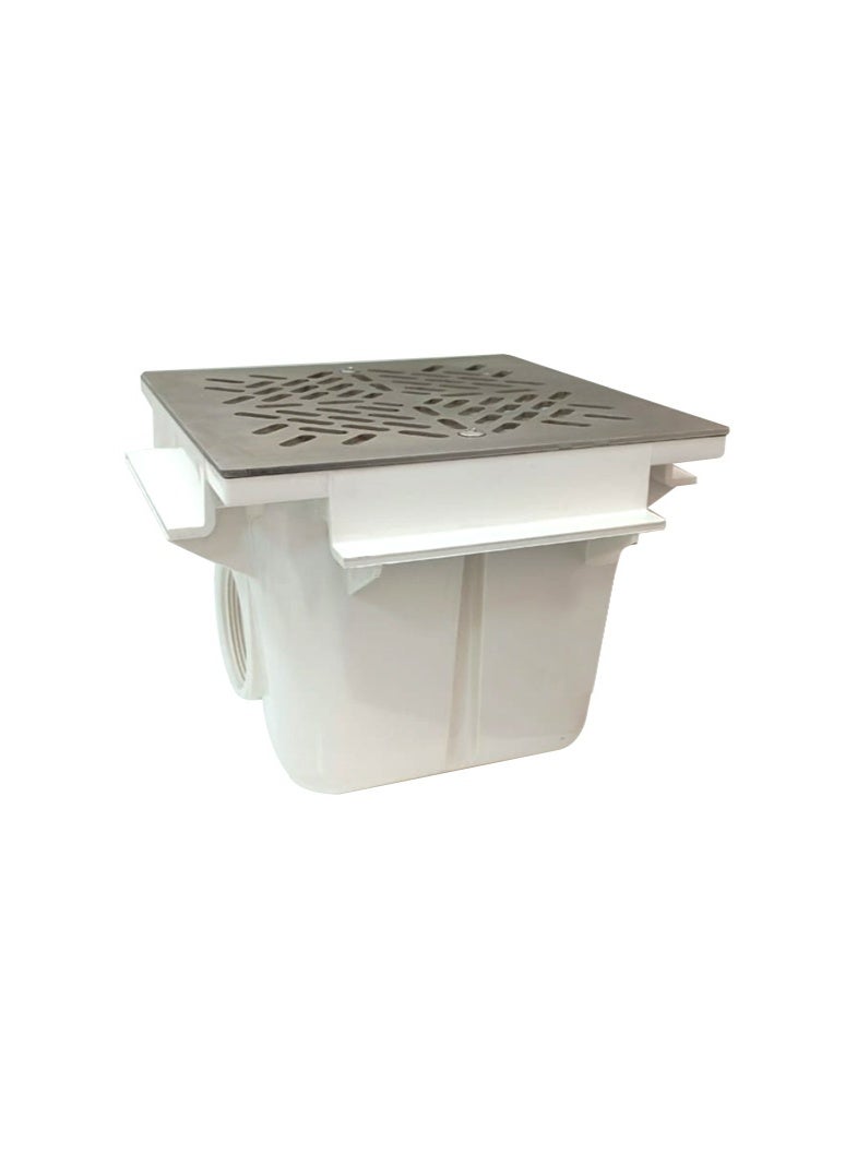 POOL MART Swimming Pool Main Drain ABS with 3mm thick SS 316 Grill - Image 1