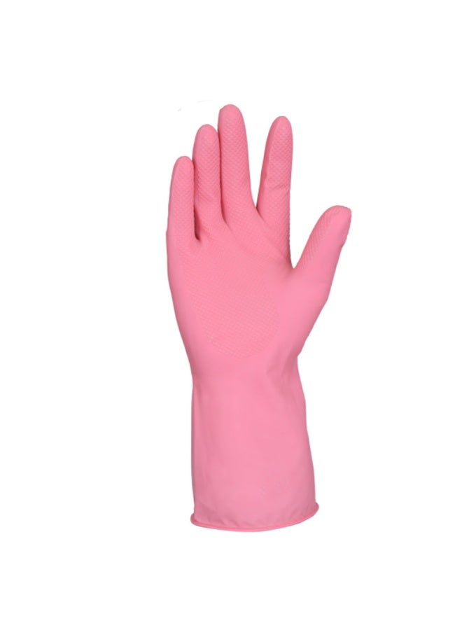 Vaultex Vaultex ECT Latex Rubber gloves Length 33CM Color Pink, Size M, 1Pair/Pack  - Image 2