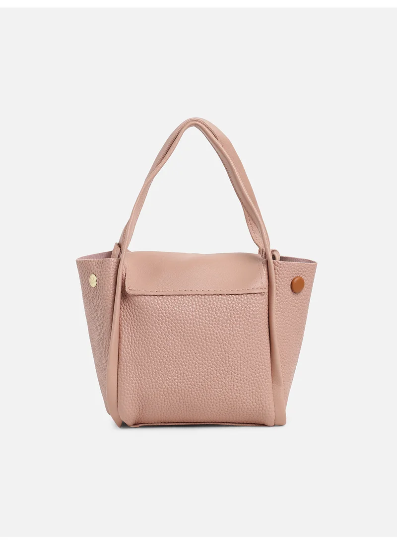 Haute Sauce Pink Solid Vegan Leather Handbag