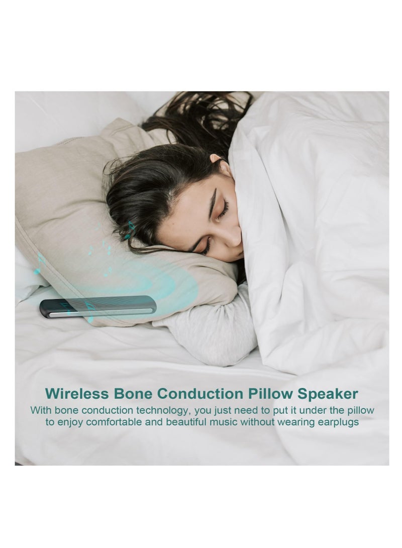Excefore Pillow Speaker Bone Conduction Stereo, Mini Portable Bluetooth Sleep Stereo, Portable Pillow Speaker, Insomnia White Noise Machine, for Deep Sleeping, Side Sleepers (Black)  - Image 5