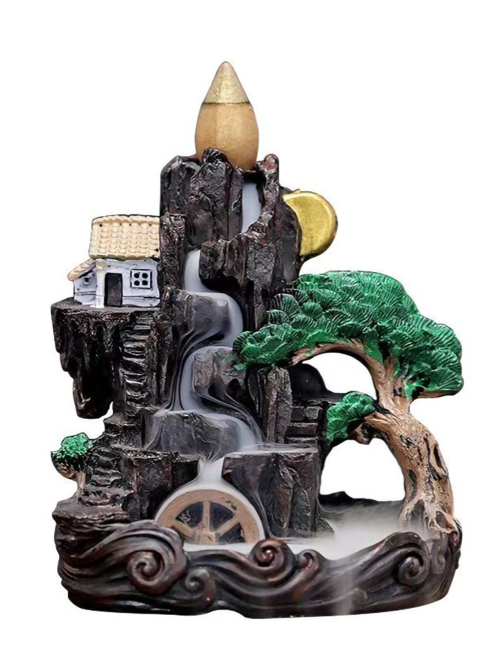 هايدو تدفق الخلفي محرق البخور الجبل والنهر زين ديكور المنزل حامل العطر 10*9*6 - Image 3