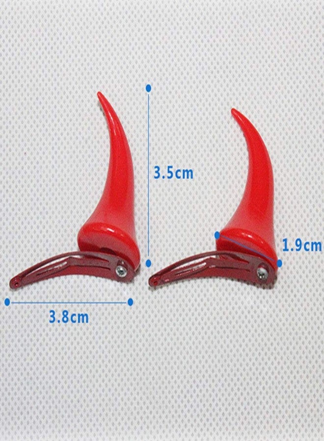 BinaryABC مشبك شعر قرون الشيطان من BinaryABC، بارِيتات - ملحقات تنكر الهالوين (1 زوج) - Image 2