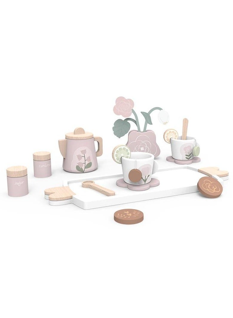Pikkaboo-Woody Buddy Tea Set-Pink - Image 1