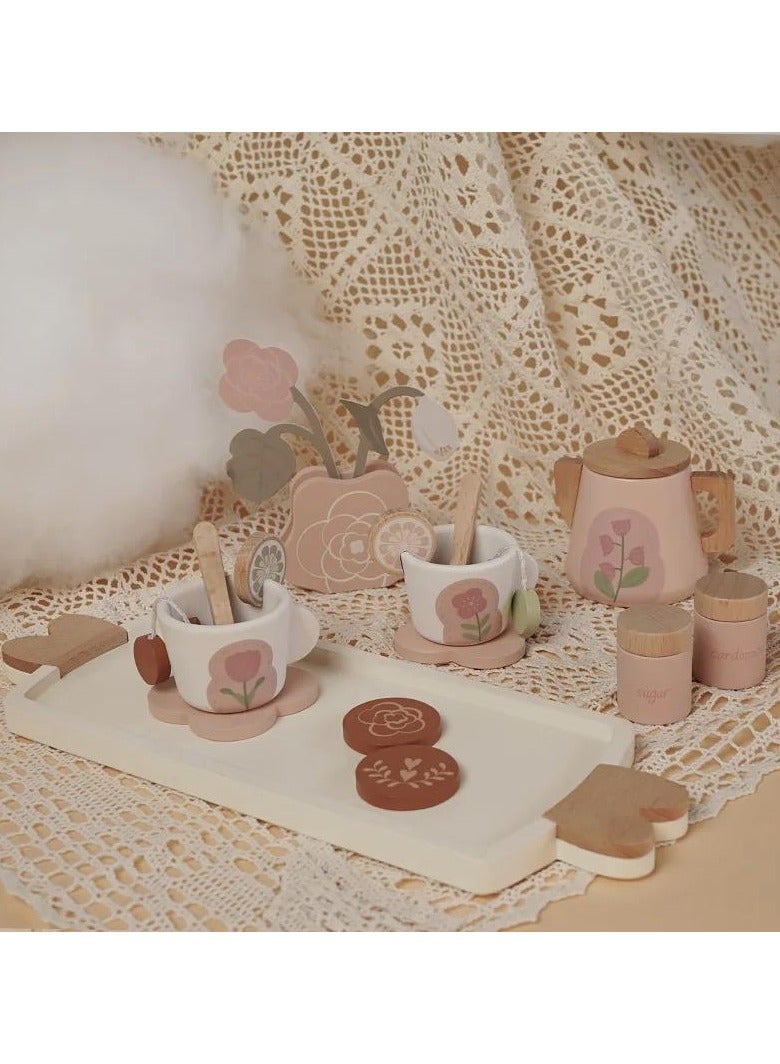 Pikkaboo-Woody Buddy Tea Set-Pink - Image 5