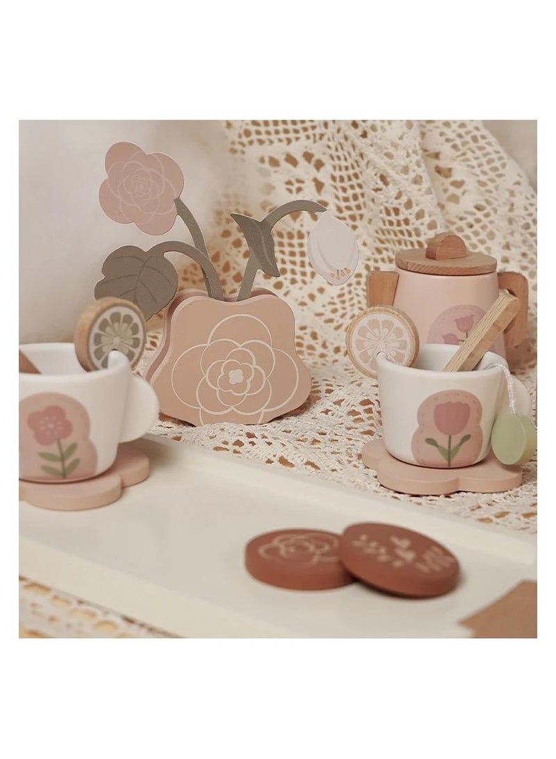 Pikkaboo-Woody Buddy Tea Set-Pink - Image 4