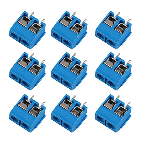 KeeYees 60pcs 5mm Pitch 2 Pin & 3 Pin PCB Mount Screw Terminal Block Connector for Arduino (50 x 2 Pin, 10 x 3 Pin) - Image 4