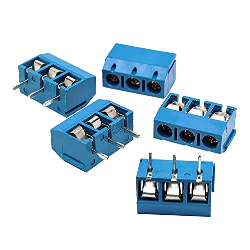 KeeYees 60pcs 5mm Pitch 2 Pin & 3 Pin PCB Mount Screw Terminal Block Connector for Arduino (50 x 2 Pin, 10 x 3 Pin) - Image 2