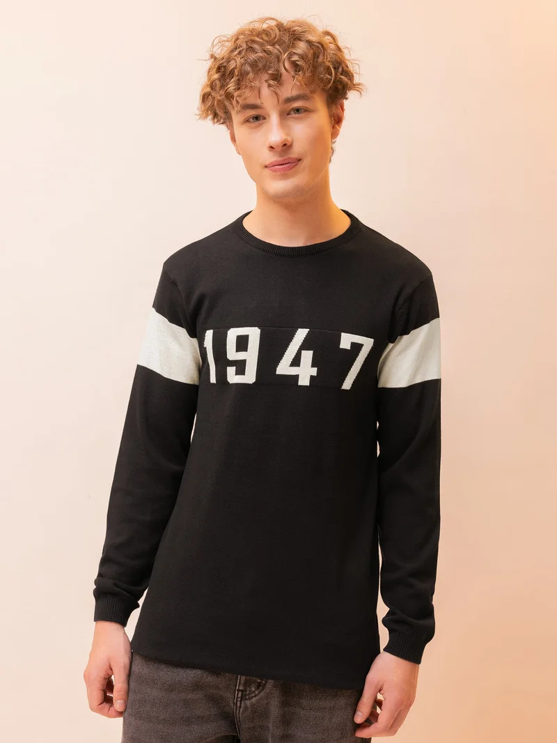 بيونغ كنزة رجالية محبوكة مسطحة