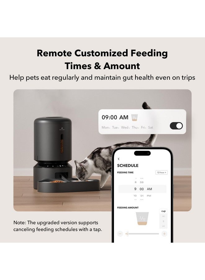 PETLIBRO PETLIBRO Automatic Cat Feeder for 2 Cats, 5G WiFi Cat Food Dispenser with APP Remote Feeding, 5L Timed Automatic Dog Feeder, 1-10 Meals/Day, 10s Meal Call, Dual Trays Pet Feeder for Cat, Dog  - Image 3
