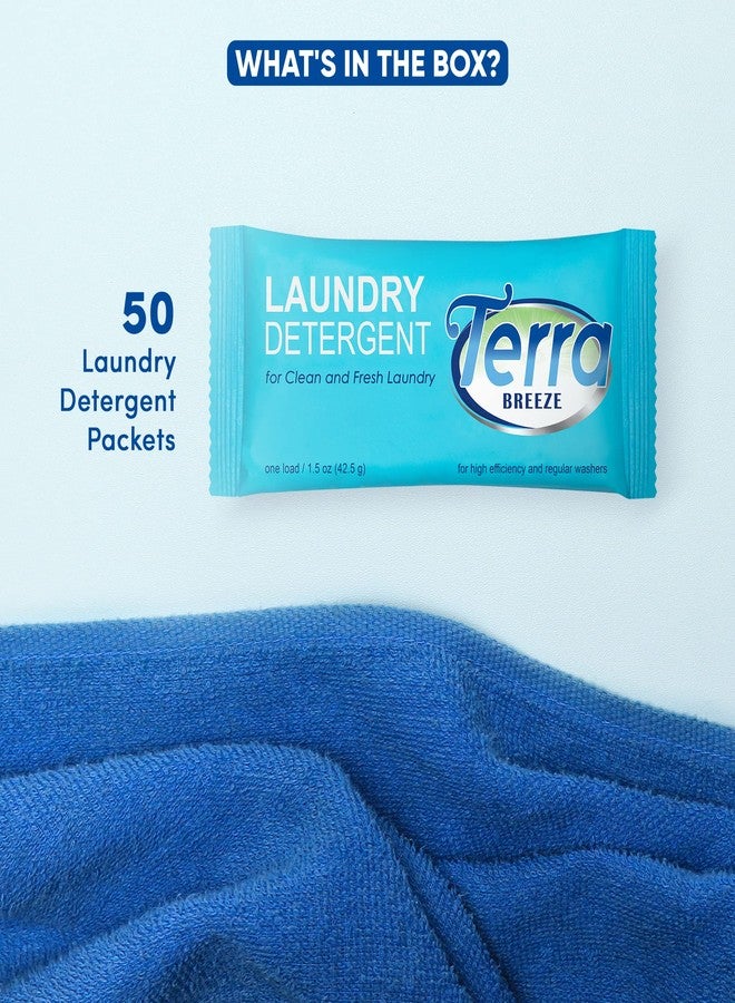 1-Shoppe All-in-Kit Terra Breeze Laundry Detergent Powder - 1.5 oz Individually Wrapped Packet (Case of 50) - Image 3