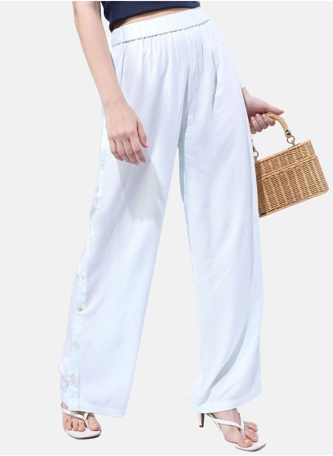Freehand Women Flared Solid High-Rise Pants  - Image 3