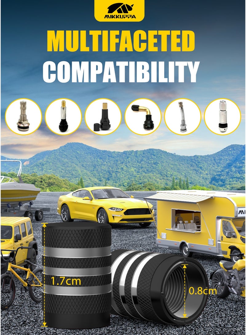 MIKKUPPA 5PCS Car Tyre Valve Stem Cap, Universal Stem Covers For Cars, Suvs, Bike And Bicycle, Trucks, Motorcycles - Image 3