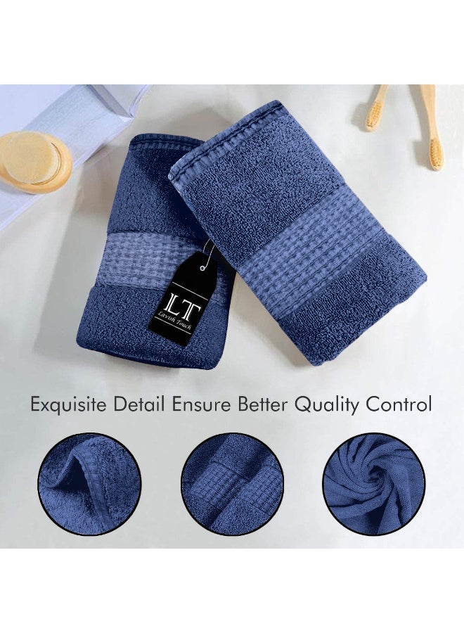 Lavish Touch 100% Cotton Face Towels (6 Pcs Pack, 3 colors, 30x30 cm) - 550 GSM Face Towels Super Absorbent and Soft, Ideal for Everyday use - Image 3