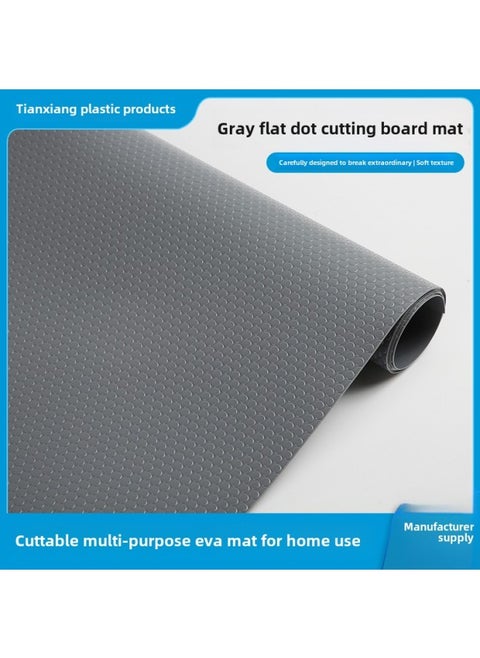 Household Multi-purpose EVA Mat Gray Large Flat Dot Pattern Cabinet Mat EVA Drawer Mat Table Mat Flat Dot Pattern Chopping Board Mat-Color:Consultation-Specifications:45*150CM