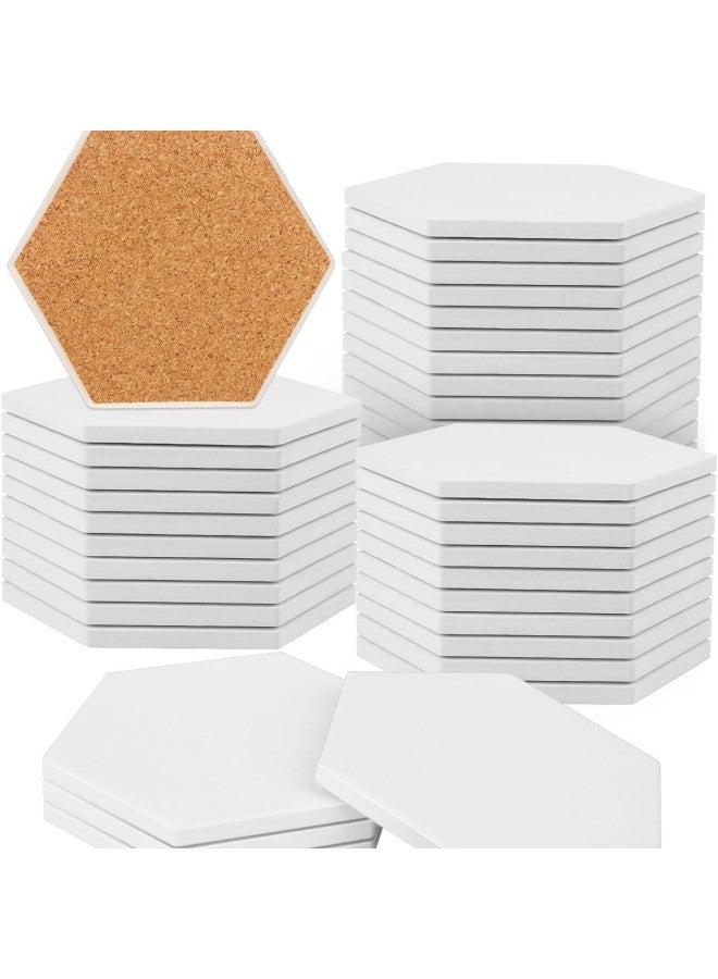 Blank Ceramic Absorbent Coaster White Embryo With Cork Support UV Print Painting Ceramic Tile-Color:Square 15cm-Specifications:Single Independent Bubble Bag Packaging  - Image 4