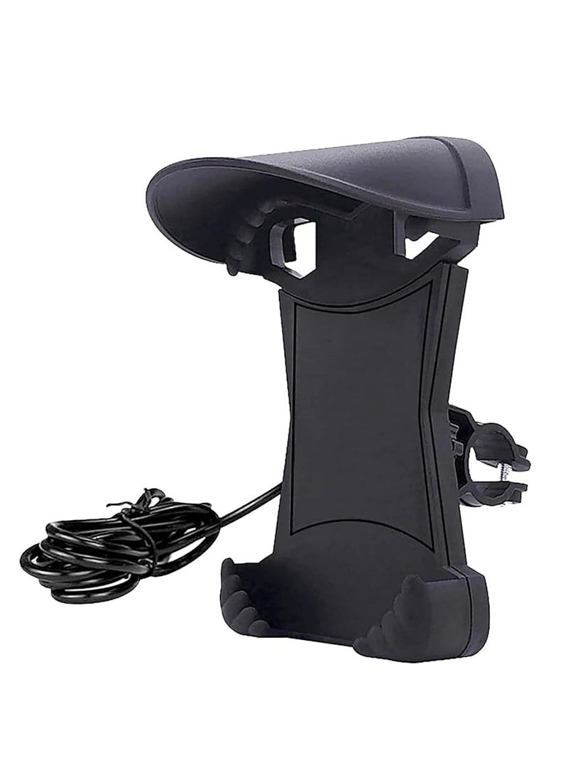 Bike Kit BikeKit Motorcycle Phone Holder with Charger, Sunshade, One-Button Lock, Waterproof, 360 Rotatable, Universal Phone Stand - Image 1
