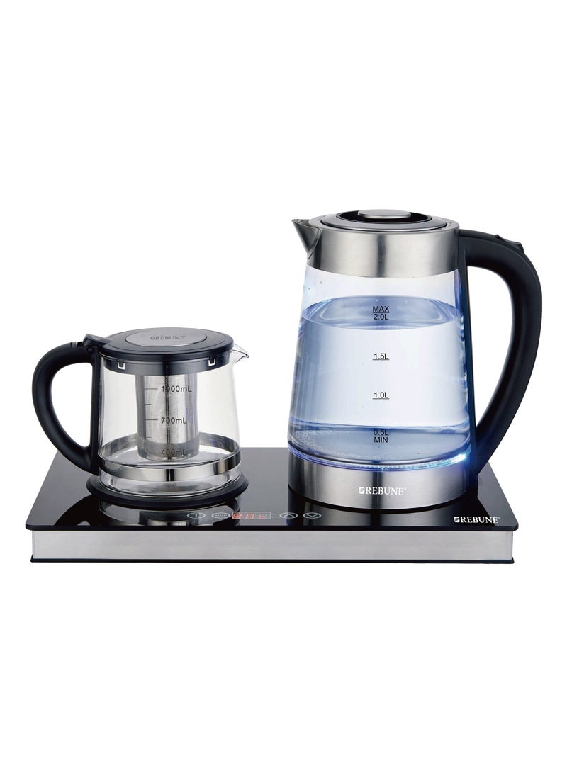 ريبون حضّر الشاي المفضل لديك بكل سهولة باستخدام طقم صانع الشاي من ريبون سعة 2 لتر - يشمل غلاية وإبريق شاي - Image 1