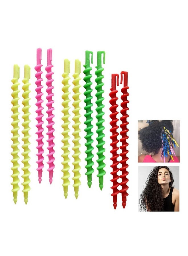 VinBee 56 Pcs Spiral Perm Rods For Natural Hair Spiral Hair Rods Set Spiral Curl Rods Barber Hairdressing Hair Rollers Salon Tools For Women Girls Plastic - Image 1